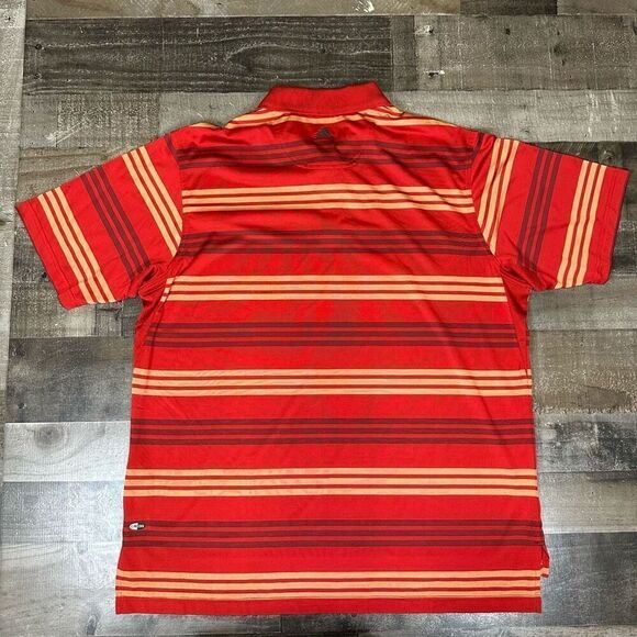 Adidas Men’s Size XL ClimaCool Polo Shirt Red Striped Multicolor Short Sleeve - Picture 5 of 6